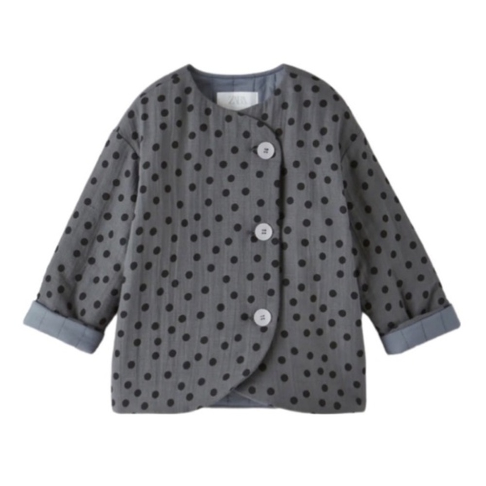 ZARA BABY GIRL QUILTED POKA DOT JACKET